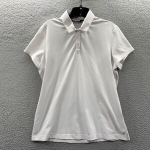 SUNICE Polo Shirt Womens Large Top Short Sleeve White*